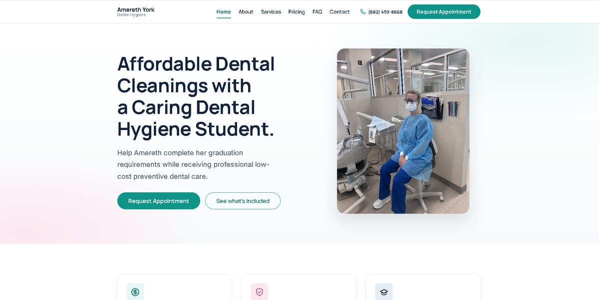 Amereth York Dental Hygiene homepage
